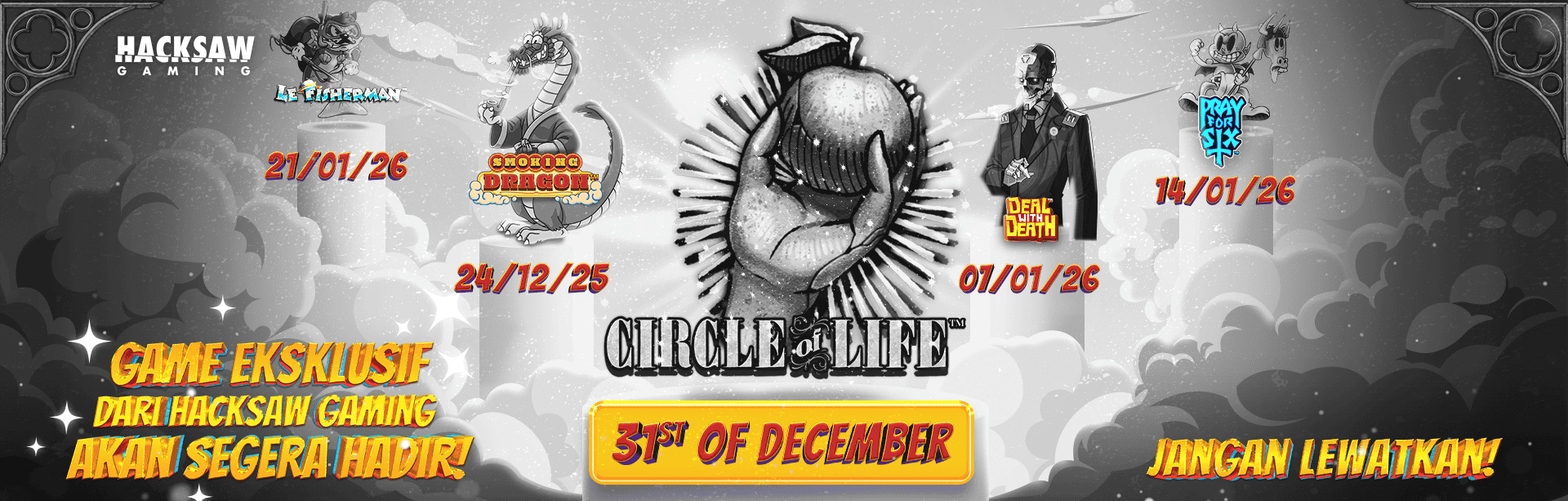 HACKSAW - CIRCLE OF LIFE GAME PROMO BANNER 